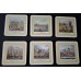 Vintage Set of 6 Drink Coasters from the Renowned British Brand Pimpernel