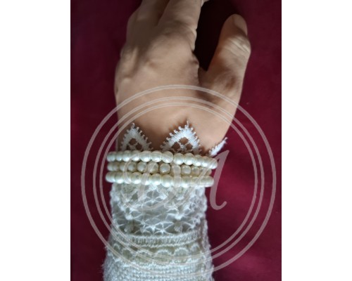 Elastic Pearl Beaded Bracelets, 3 Pcs, France