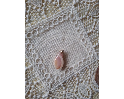 Natural Stone Pendant in Pink or Peach Shades