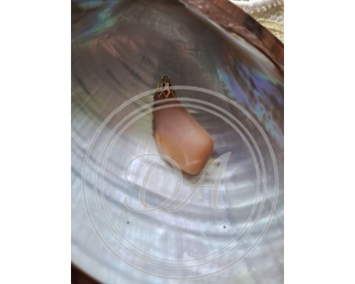 Natural Stone Pendant in Pink or Peach Shades