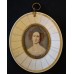 Lupenmalerei Antique Miniature Portrait of Lady Jane Erskine