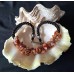 Vintage Handmade Necklace (Choker) in Rich Orange and Red, Made from Natural Carnelian Chips