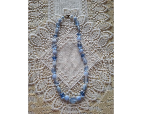 Vintage Blue Glass Necklace