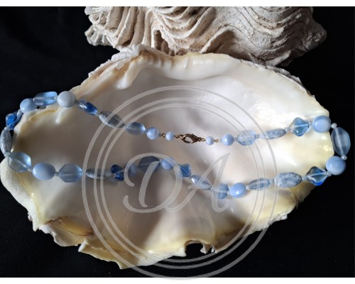 Vintage Blue Glass Necklace