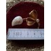 Vintage Brosche "Perlmuttblatt mit Perle"