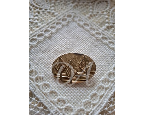 Vintage Metal Brooch "Three Trees" USA