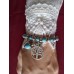 "Turquoise and Tree of Life" Vintage Women's Ethnic or Boho Style Bracelet