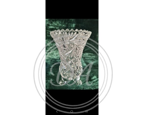 Vintage Crystal vase , Bohemia 